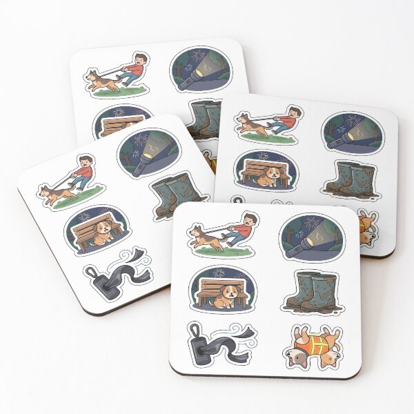 Item preview, New Year Midnight Dog Walk Disasters Sticker Pack - Pet Panic Set designed and sold by SimpleP.