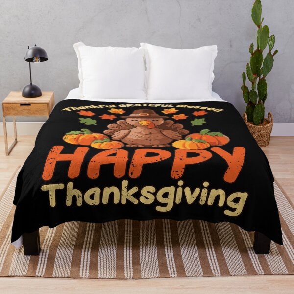 Item preview, Thankful Grateful Blessed Cute Pilgrim Turkey Thanksgiving designed and sold by MOHAMED.