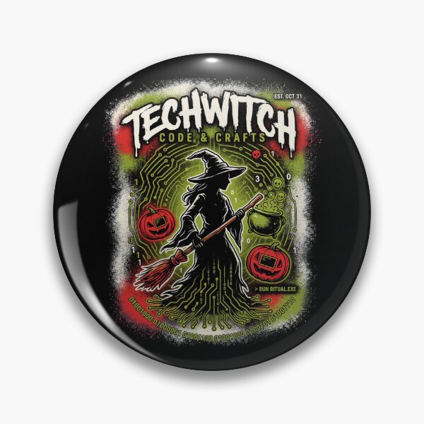Item preview, Tech Witch Halloween Design – Circuit Board Witchcraft Graphic Tee v14 designed and sold by DarylWelsh2024.