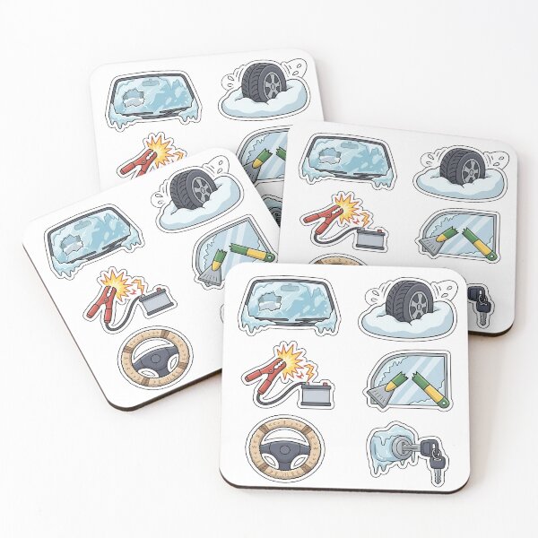 Item preview, New Year Winter Car Troubles Sticker Pack - Frozen Drive Disasters designed and sold by SimpleP.