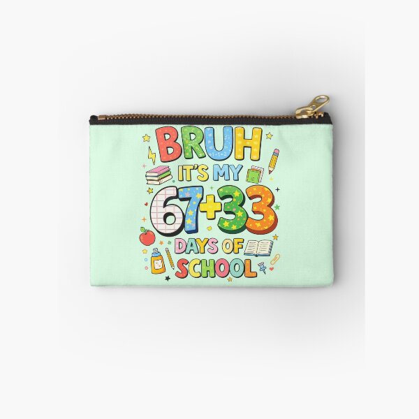 Item preview, Bruh It's My 67 + 33 Days of School – Colorful School Collage designed and sold by bimimagic.