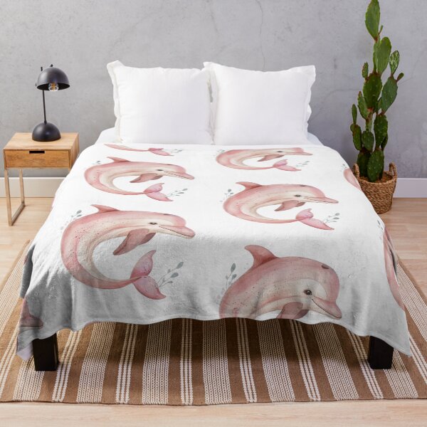 Item preview, Cute Pink Dolphin Watercolor Aesthetic designed and sold by LunaVales.