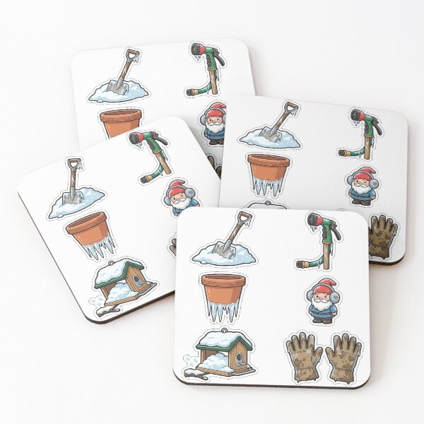 Item preview, Winter Gardening Struggles Sticker Pack - New Year Yard Disasters designed and sold by SimpleP.