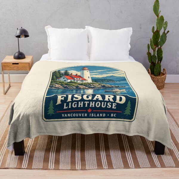 Item preview, Fisgard Lighthouse British Columbia Vintage Travel Poster | Pacific Northwest Coastal Heritage Design designed and sold by Globalcitytees.