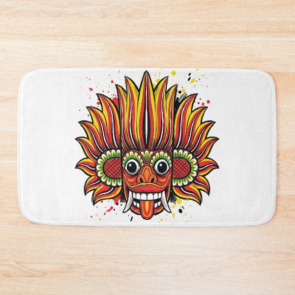 Item preview, Gini Raksha Fire Devil Mask Red Yellow Sri Lanka designed and sold by Merch by Das Design Studio.