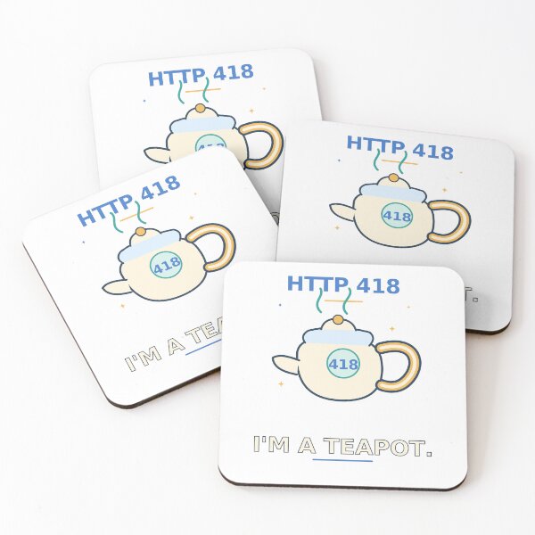 Item preview, HTTP 418 I'm a Teapot - Funny Web Developer Humor designed and sold by Ink and Wink.