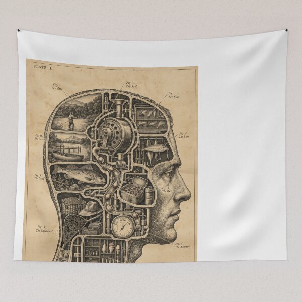 Item preview, The Angler - Fishing Lover Gift Idea - Fishing Art Print designed and sold by Mr Mustard Prints.