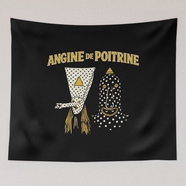 Item preview, Angine-De Poitrine Vintage Gold Text Couple Polka Dot designed and sold by grazjaiuryip.