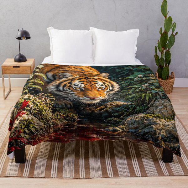 Item preview, Bengal Tiger in the Crimson Jungle designed and sold by Curio Meridian.