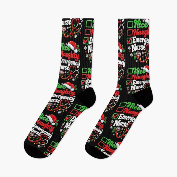 Item preview, Emergency Nurse Nice Naughty Christmas Design designed and sold by rafaeltto.