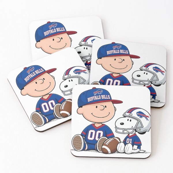 Item preview, Snoopy And Charlie Brown Buffalo Bills Football Fan designed and sold by AlexieGibson.