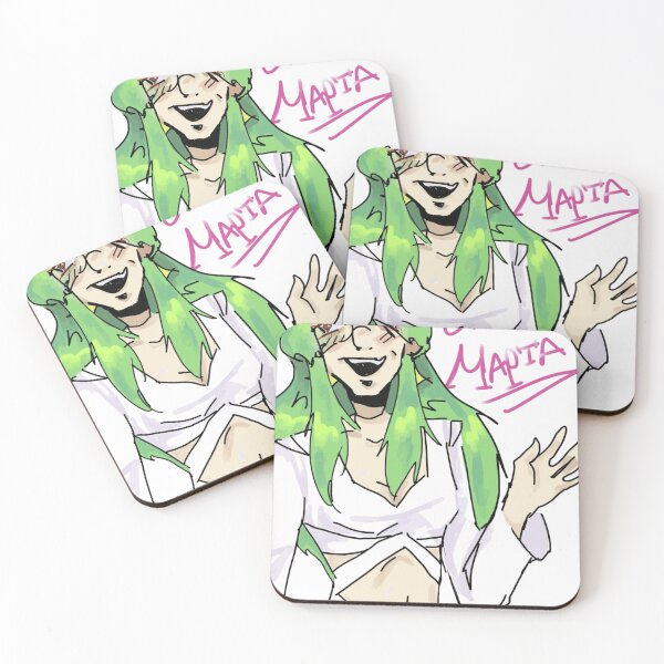 Item preview, Playful Green Haired Anime Girl designed and sold by MarceaDelpier.