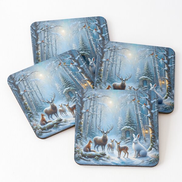 Item preview, Winter Forest Animals in Snow designed and sold by Sybille-Yates.
