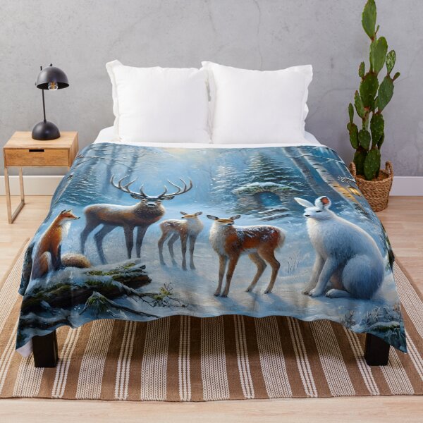 Item preview, Winter Forest Animals in Snow designed and sold by Sybille-Yates.
