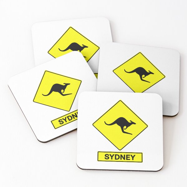 Item preview, Sydney Australia Kangaroo Crossing Road Sign – Australian Travel Souvenir designed and sold by NewNomads.
