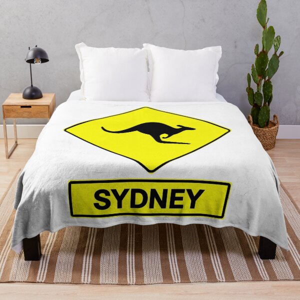 Item preview, Sydney Australia Kangaroo Crossing Road Sign – Australian Travel Souvenir designed and sold by NewNomads.