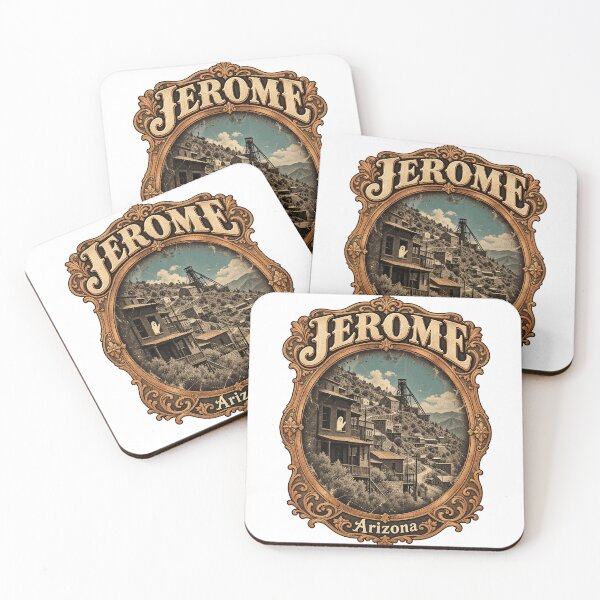 Item preview, Jerome Arizona Historic Mining Town Tintype Cleopatra Hill Vintage Travel Souvenir designed and sold by North Shore Prints.
