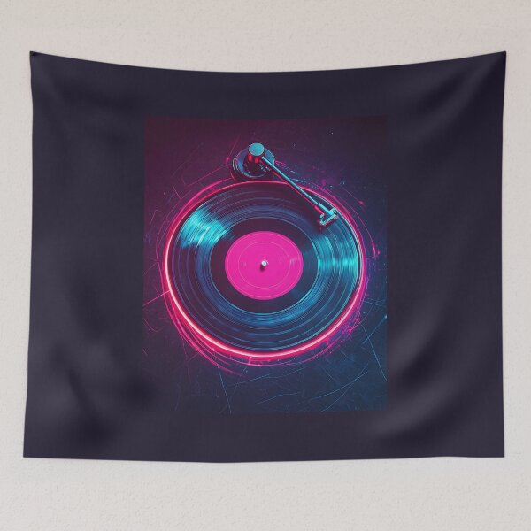 Item preview, Vinyl Record Player Glow, 3d Render, Vibrant designed and sold by Checho30.