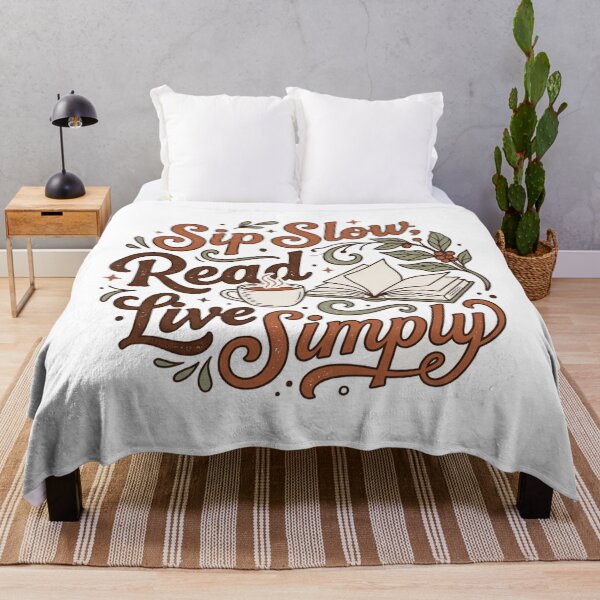 Item preview, Sip Slow Read Deep Live Simply Typography designed and sold by Coffread.