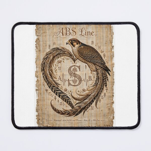 Item preview, ABS Line Vintage Falcon Heart Papyrus Art designed and sold by Ahmadhamroush.