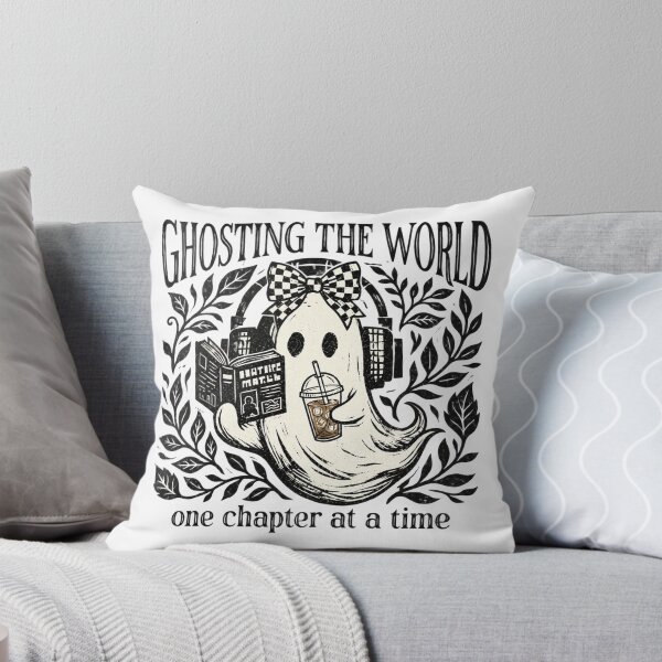 Item preview, Halloween Ghost Reading with Headphones and Drink designed and sold by Gargamal.