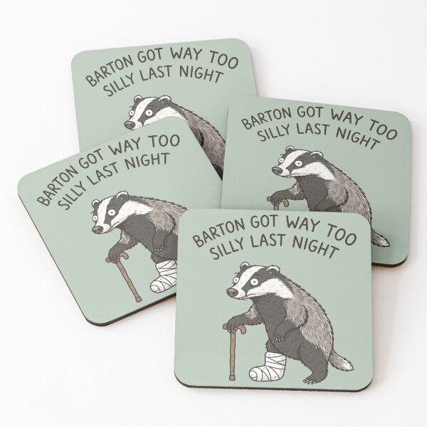 Item preview, Barton's Wild Night Funny Badger designed and sold by Amir Faysal.