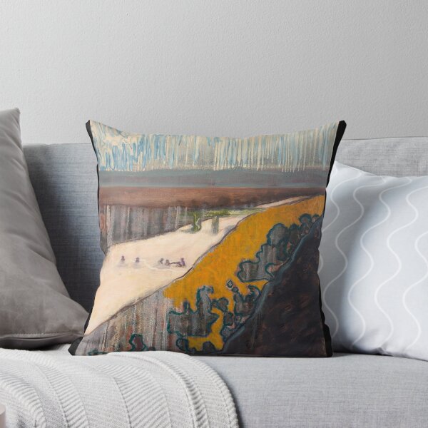 Item preview, Winding River and Golden Bank Abstract Landscape designed and sold by nassim_artisty.