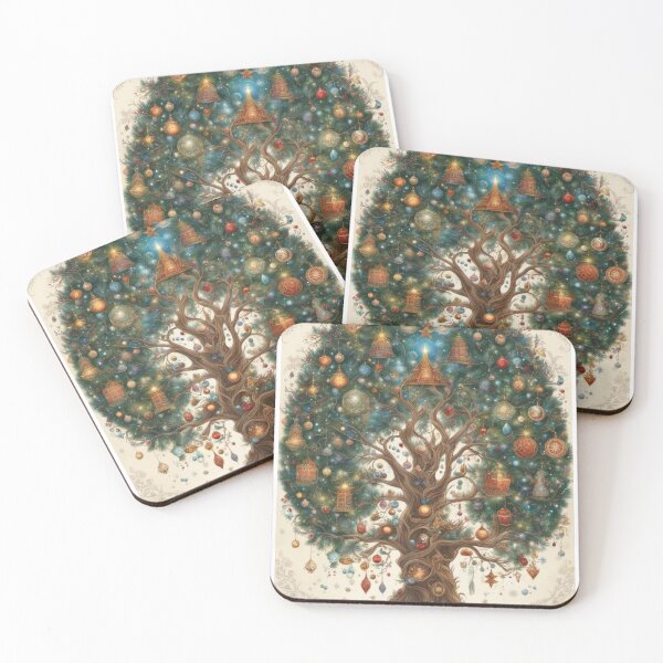 Item preview, Vintage Ornate Christmas Tree of Life Illustration designed and sold by pinkal.