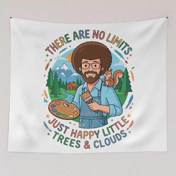Item preview, Bob Ross There Are No Limits designed and sold by Karamram Studio.