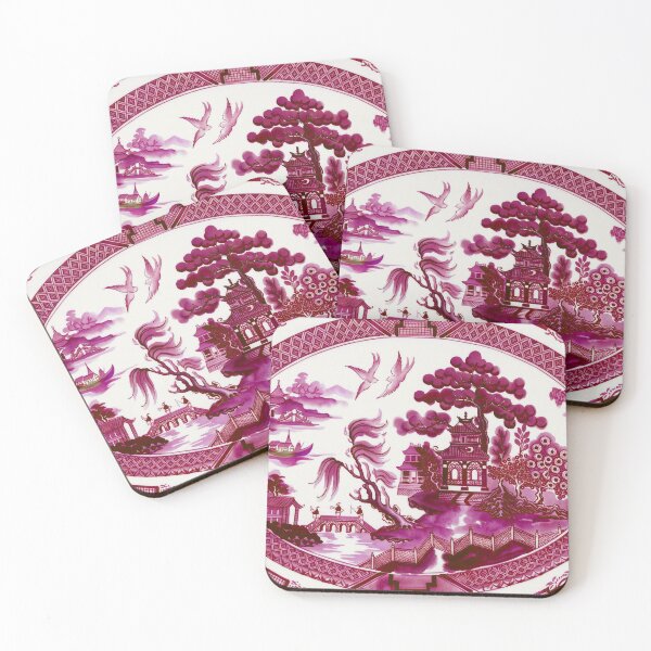 Item preview, Magenta Willow Chinoiserie Pagoda Garden Platter designed and sold by Fani*.