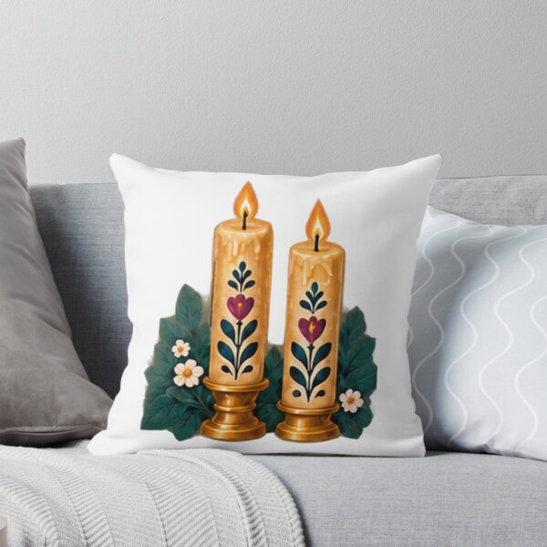 Item preview, Folk Painted Beeswax Taper Candles designed and sold by H. Doucette Studio.