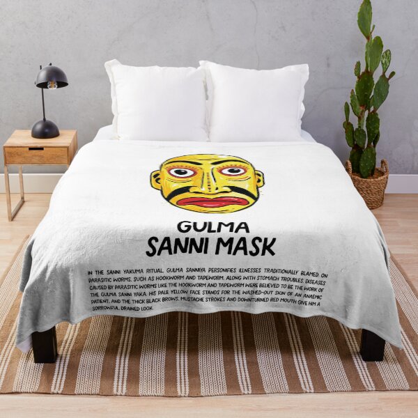 Item preview, Gulma Sanniya Yellow Sanni Mask Sri Lanka Art designed and sold by Merch by Das Design Studio.