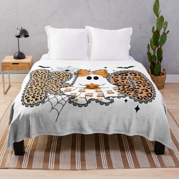 Item preview, Halloween Leopard Lettering with Ghost and Pumpkin designed and sold by Gargamal.