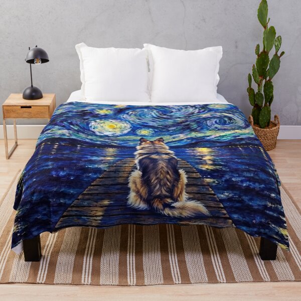 Item preview, Funny Shepsky Starry Night Painting Bridge Star Mom Dad Kids designed and sold by FurryHavenPH.