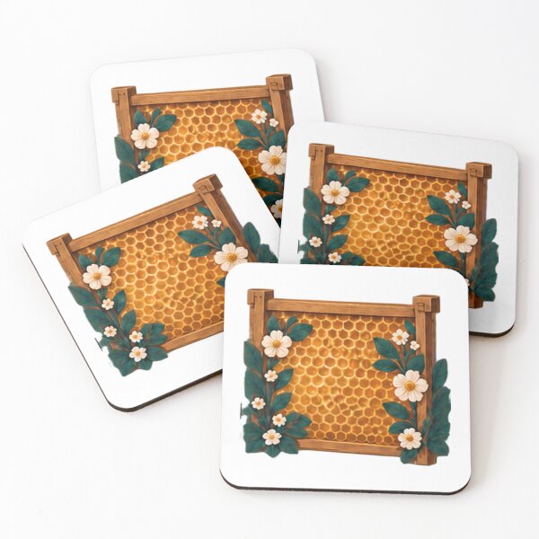 Item preview, Honeycomb Frame with White Flowers designed and sold by H. Doucette Studio.
