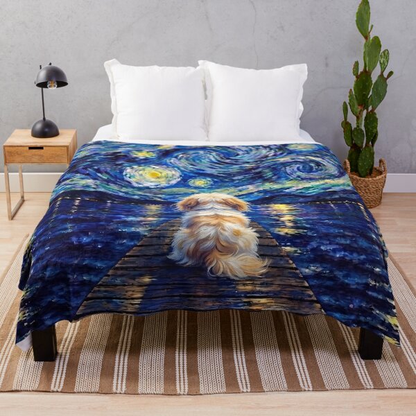 Item preview, Funny Shih Tzu Starry Night Painting Bridge Star Mom Dad Kids designed and sold by FurryHavenPH.