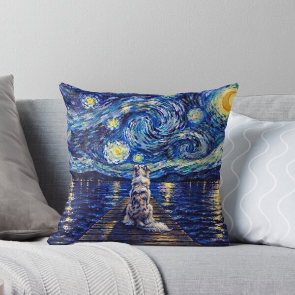 Item preview, Funny Silken Windhound Starry Night Painting Bridge Star Mom Dad Kids designed and sold by FurryHavenPH.