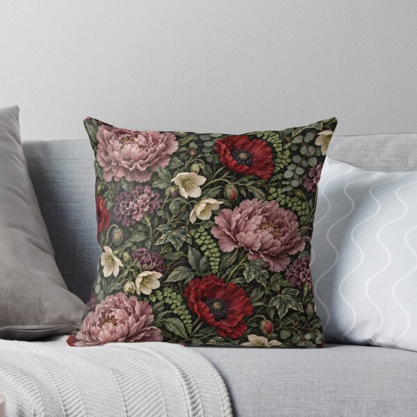 Item preview, Victorian Funeral Garden – Dark Peony and Poppy Pattern designed and sold by Lichtisign.