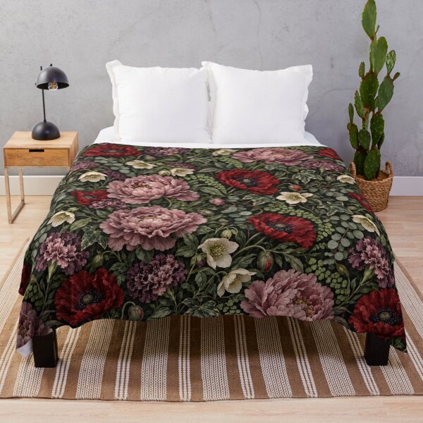 Item preview, Victorian Funeral Garden – Dark Peony and Poppy Pattern designed and sold by Lichtisign.