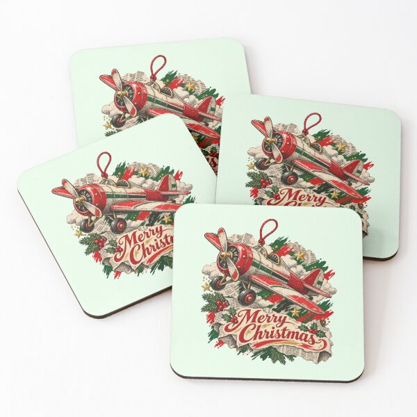 Item preview, Tin airplane crossing Christmas newspaper clouds designed and sold by TaruHonu.