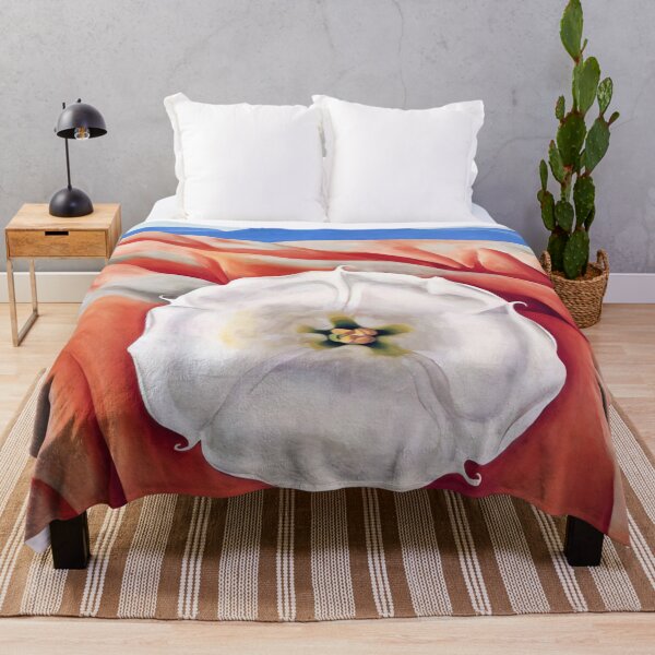 Item preview, Georgia O'keeffe Red Hills And White Flower Fine Art Print designed and sold by lanaverera.