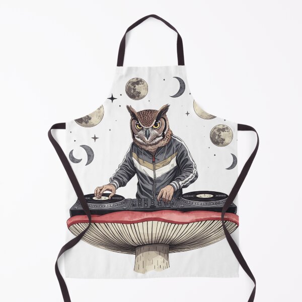 Item preview,  Moon Record Owl DJ designed and sold by catcurio.