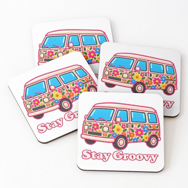 Item preview, Stay Groovy Retro Camper designed and sold by Pyrenees Line Lab.