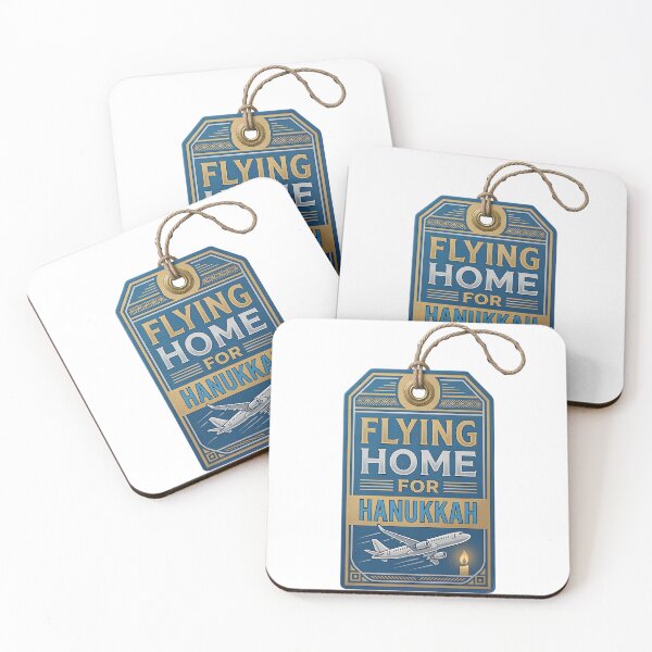 Item preview, Flying Home for Hanukkah - Vintage Luggage Tag with an Airliner designed and sold by EMaviation_.