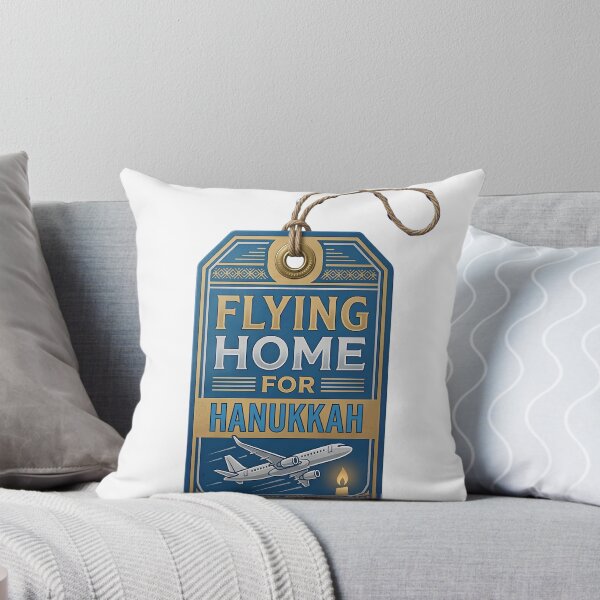 Item preview, Flying Home for Hanukkah - Vintage Luggage Tag with an Airliner designed and sold by EMaviation_.