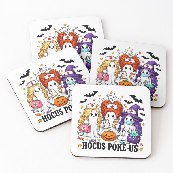 Item preview, Halloween Nurse Ghost Trio with Witch Hat designed and sold by GenioFin.