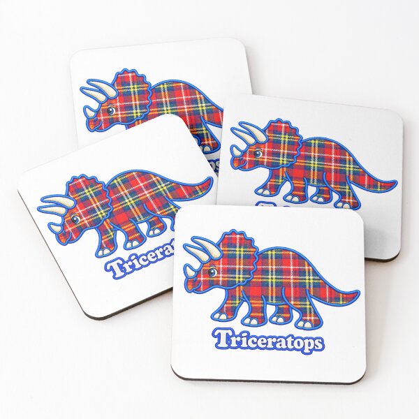 Item preview, Tartan Triceratops Dino designed and sold by Pyrenees Line Lab.