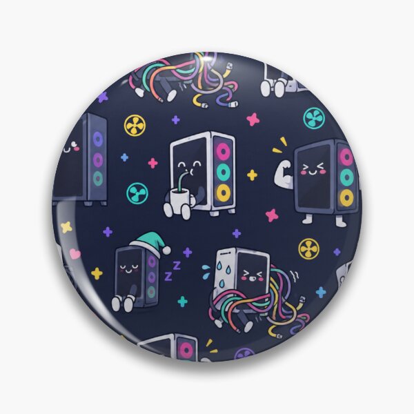 Aperçu de l'œuvre Boîtier PC à motifs mignons | Tours PC gaming avec ventilateurs RGB et cartes graphiques intégrées créée et vendue par DebugLab.