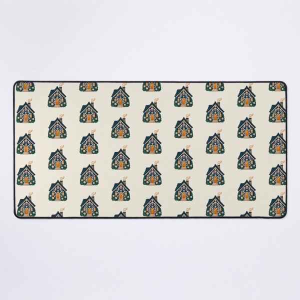 Item preview, Navy Folk Beekeepers Cottage with Heart and Flowers designed and sold by H. Doucette Studio.