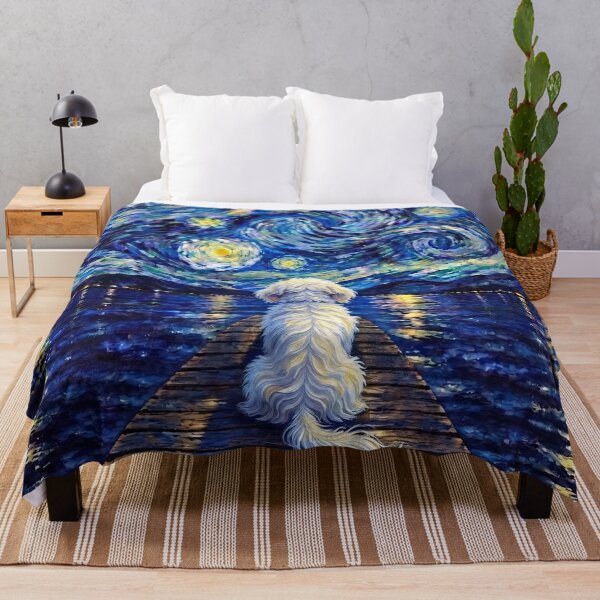 Item preview, Funny Westiepoo Starry Night Painting Bridge Star Mom Dad Kids designed and sold by FurryHavenPH.